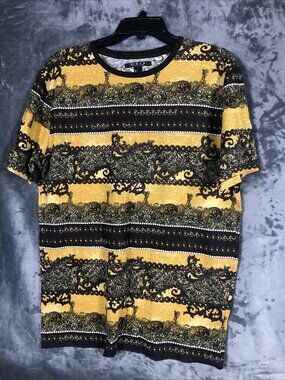 21 Men Black/Gold Shirt Adult Size Large New Tee Shirt Top